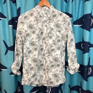 Like New Floral Old Navy Button Up S